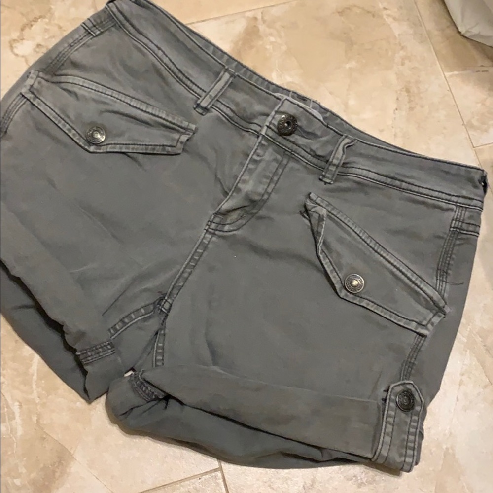 Free people light grey cuffed shorts